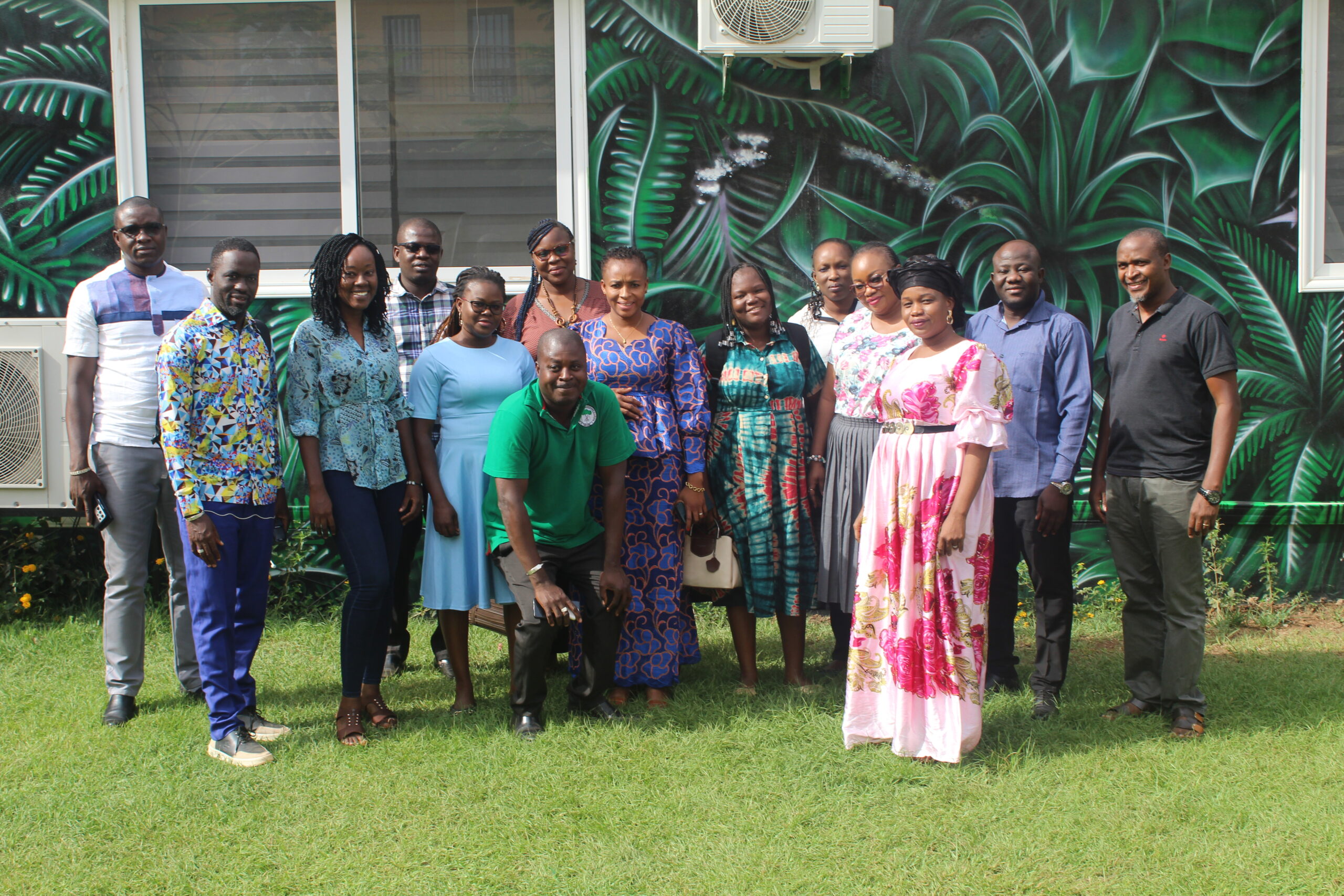 Representatives from Burkinabe microfinancial institutions pose at gender-based M&E training